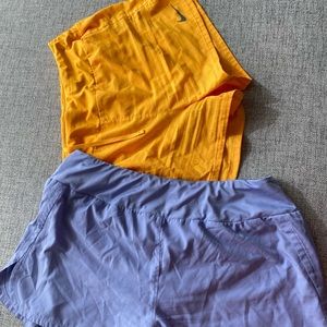 2 Large Nike Dri Fit running shorts